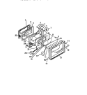 LOWER OVEN DOOR, PANELS Diagram and Parts List for REM638ML8  Frigidaire Range