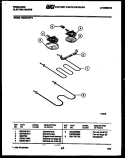 BROILER PARTS Diagram and Parts List for RG35CAL4  Frigidaire Range