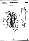 DOOR PARTS Diagram and Parts List for KFU12M2AW2  Kelvinator Freezer