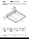 COOKTOP PARTS Diagram and Parts List for RS33BNL2  Frigidaire Range