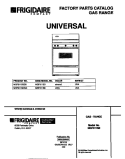 COVER Diagram and Parts List for MGF311SBWD  Frigidaire Range
