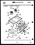 COOKTOP AND BROILER PARTS Diagram and Parts List for 37-2538-23-01  Tappan Range