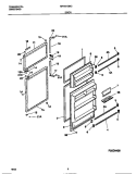 DOOR Diagram and Parts List for MRT21GNCD1  Frigidaire Refrigerator