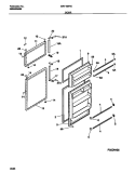 DOOR Diagram and Parts List for MRT18BRCW0  Uni Refrigerator