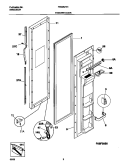 FREEZER DOOR Diagram and Parts List for FRS26ZTHW3  Frigidaire Refrigerator