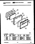 DOOR PARTS Diagram and Parts List for GF780KXW1  Frigidaire Range