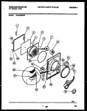 DOOR PARTS Diagram and Parts List for WDG336RBSW0  Frigidaire Dryer