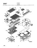SHELVES Diagram and Parts List for FRT18SJGW2  Frigidaire Refrigerator