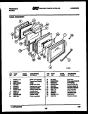 DOOR PARTS Diagram and Parts List for REGS37BNW1  Frigidaire Range