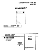 COVER Diagram and Parts List for FWX435RHS0  Frigidaire Washer