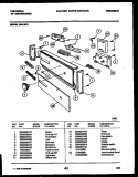 CONTROL PANEL Diagram and Parts List for DB418PW2  Frigidaire Dishwasher