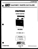 COVER Diagram and Parts List for 31-4968-32-01  Tappan Range