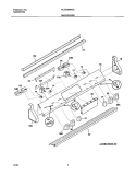 BACKGUARD Diagram and Parts List for PLES389ACA  Frigidaire Range