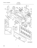 BACKGUARD Diagram and Parts List for PGLEF385ES7  Frigidaire Range