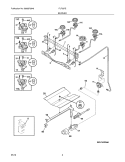 BURNER Diagram and Parts List for FLF337EUM  Frigidaire Range
