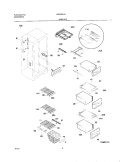 SHELVES Diagram and Parts List for MRS26LGJQ3  Uni Refrigerator
