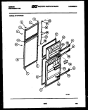 DOOR PARTS Diagram and Parts List for RT19F3WU3B  Gibson Refrigerator