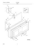 DOOR Diagram and Parts List for KCS130GW2  Kelvinator Freezer