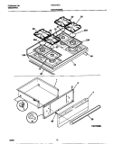 TOP / DRAWER Diagram and Parts List for FGF374CCSD  Frigidaire Range