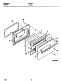 DOOR Diagram and Parts List for FGF326WGSA  Frigidaire Range