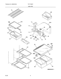 SHELVES Diagram and Parts List for PLHT189SSK2  Frigidaire Refrigerator