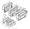 DOOR Diagram and Parts List for TGF353BCWA  Tappan Range