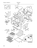 BODY Diagram and Parts List for FEB30S6DCB  Frigidaire Wall Oven