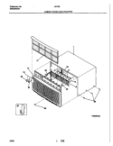 CABINET FRONT AND WRAPPER Diagram and Parts List for HA70B  Frigidaire Air Conditioner