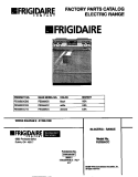 COVER Diagram and Parts List for FES355CCSG  Frigidaire Range