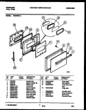 DOOR PARTS Diagram and Parts List for REG78WL4  Frigidaire Wall Oven