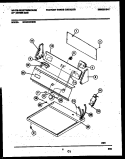 CONSOLE AND CONTROL PARTS Diagram and Parts List for WDG646RBSW0  Frigidaire Dryer