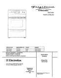 COVER Diagram and Parts List for FEF376AQG  Frigidaire Range