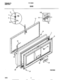 DOOR Diagram and Parts List for TFC18M6EW0  Tappan Freezer