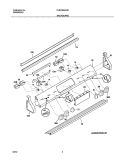 BACKGUARD Diagram and Parts List for PLES389ACB  Frigidaire Range