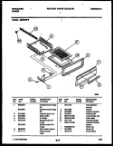 BROILER DRAWER PARTS Diagram and Parts List for G30PNL6  Frigidaire Range