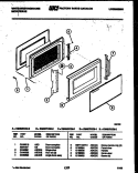 DOOR PARTS Diagram and Parts List for KM485KXM1  Frigidaire Microwave