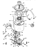 MOTOR / TUB Diagram and Parts List for MWL411RBW1  Frigidaire Washer