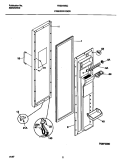FREEZER DOOR Diagram and Parts List for FRS24WSCB5  Frigidaire Refrigerator