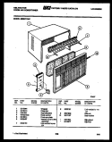CABINET PARTS Diagram and Parts List for M208F1QA1  Kelvinator Air Conditioner