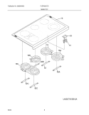 MAINTOP Diagram and Parts List for PLEF489CCD  Frigidaire Range