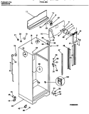 CABINET WITH FAN ASSEMBLY Diagram and Parts List for FRT21JRBD0  Frigidaire Refrigerator