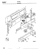 BACKGUARD Diagram and Parts List for MGF355BEWC  Frigidaire Range