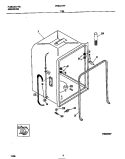 TUB Diagram and Parts List for FDB421RFR1  Frigidaire Dishwasher
