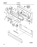 BACKGUARD Diagram and Parts List for FFF318AWA  Frigidaire Range