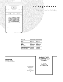COVER Diagram and Parts List for BGGF3031KWG  Frigidaire Range
