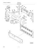BACKGUARD Diagram and Parts List for WWEF3005KWC  Westinghouse Range