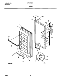 DOOR Diagram and Parts List for FFU17M8CW1  Frigidaire Freezer