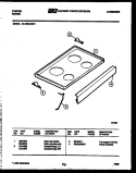 COOKTOP PARTS Diagram and Parts List for 31-2769-23-01  Tappan Range