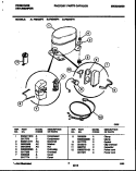 COMPRESSOR PARTS Diagram and Parts List for FED25P2  Frigidaire Dehumidifier