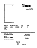 COVER Diagram and Parts List for GRT18C5AW4  Gibson Refrigerator